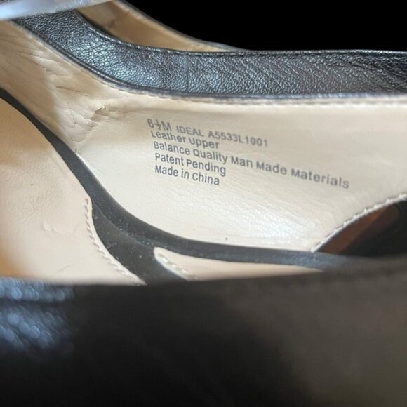 Naturalizer Ideal Slingback Peep Toe Heels Black Leather 6.5 - Picture 9 of 13